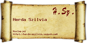 Herda Szilvia névjegykártya