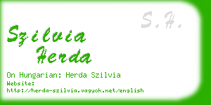 szilvia herda business card